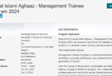 Faysal Bank Management Trainee Program 2024