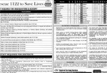 Latest Rescue 1122 Jobs 2025 Advertisement Online Apply