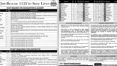 Latest Rescue 1122 Jobs 2025 Advertisement Online Apply