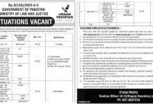 Ministry of Law and Justice Jobs 2025 Latest Advertisement
