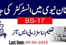 Pakistan Navy Instructor Jobs 2024