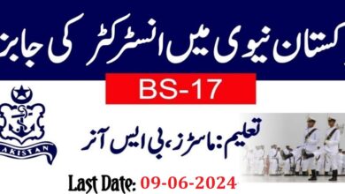 Pakistan Navy Instructor Jobs 2024