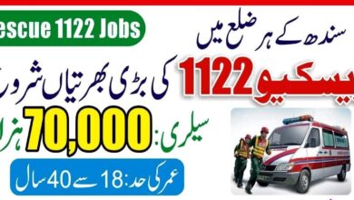Sindh Rescue 1122 Jobs for July 2024