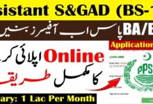 Assistant S&GAD Jobs 2024 in Punjab Latest PPSC Jobs 2024