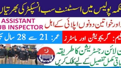 Assistant Sub Inspector ASI ( BPS-09 ) Jobs 2024