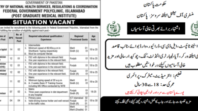 Ministry of National Health Services Latest Jobs July 2024