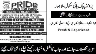 Pride Public High School Jobs