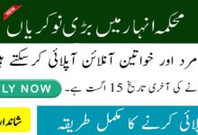 Irrigation Department Punjab Latest Jobs 2024