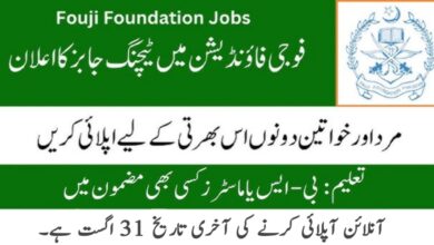 Fauji Foundation Education System NTS Teaching Jobs 2024 ( Senior & Junior Teachers)