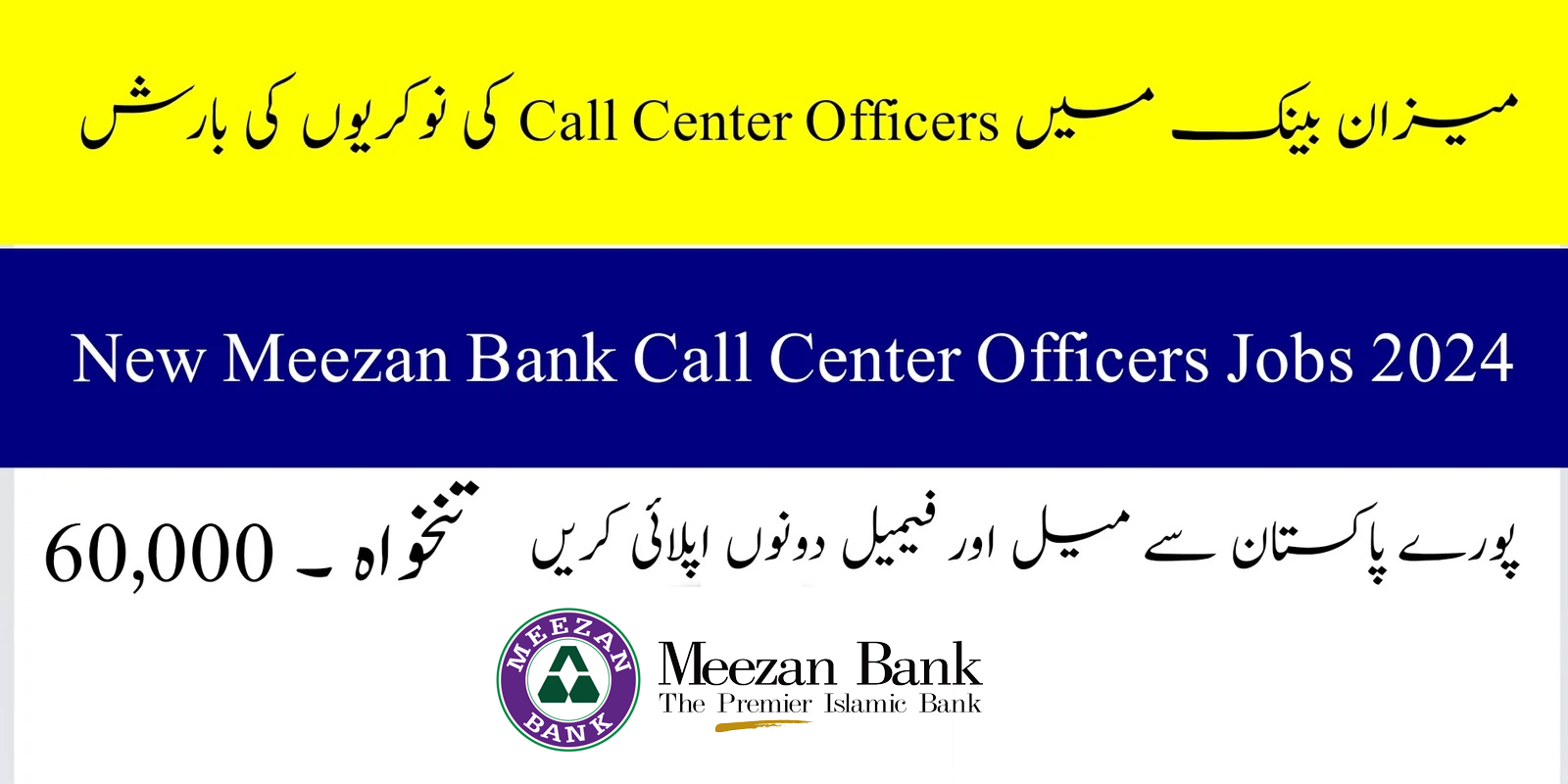 Meezan Bank Call Center Officers Jobs