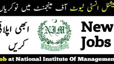 National Institute of Management Peshawar Jobs 2024