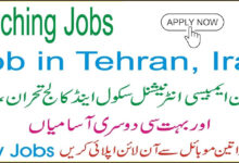 Pakistan International School and College Tehran Jobs 2024 Subject Teachers