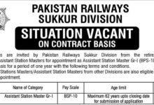 Pakistan Railways Jobs 2024 Assistant Station Masters (Gr-I)