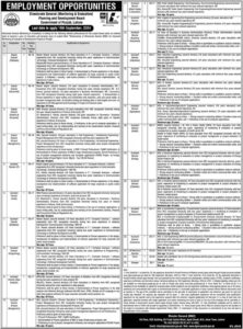 Planning and Development Board Punjab Jobs 2024