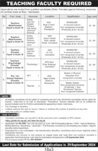 Margala Educational Institute (BPS-16) Teaching Faculty Jobs 2024