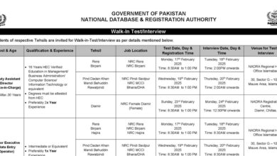 NADRA Latest Jobs 2025