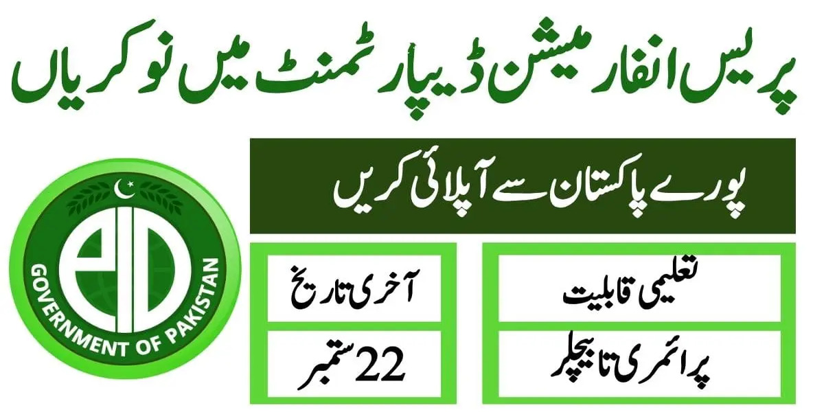 Press Information Department Latest Career Opportunities 2024