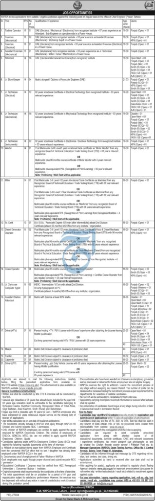 WAPDA Jobs 2024 Advertisement 1