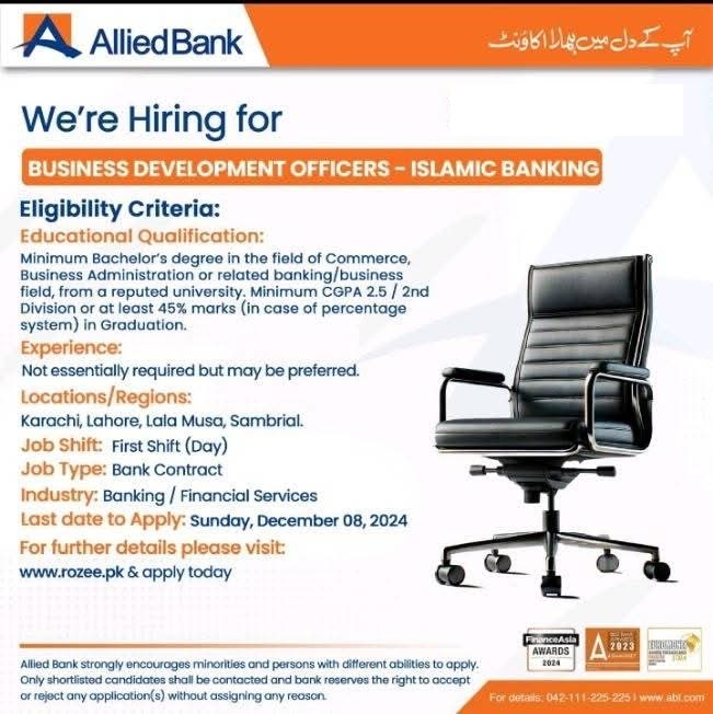 Allied Bank Jobs for BDOs Islamic Banking