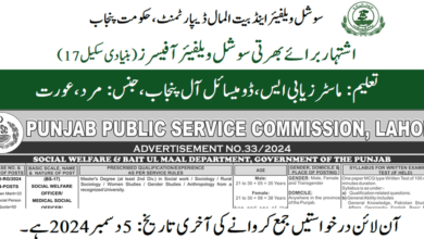 Social Welfare and Bait ul Maul Department Jobs December 2024