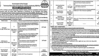 TEVTA Punjab Jobs 2025