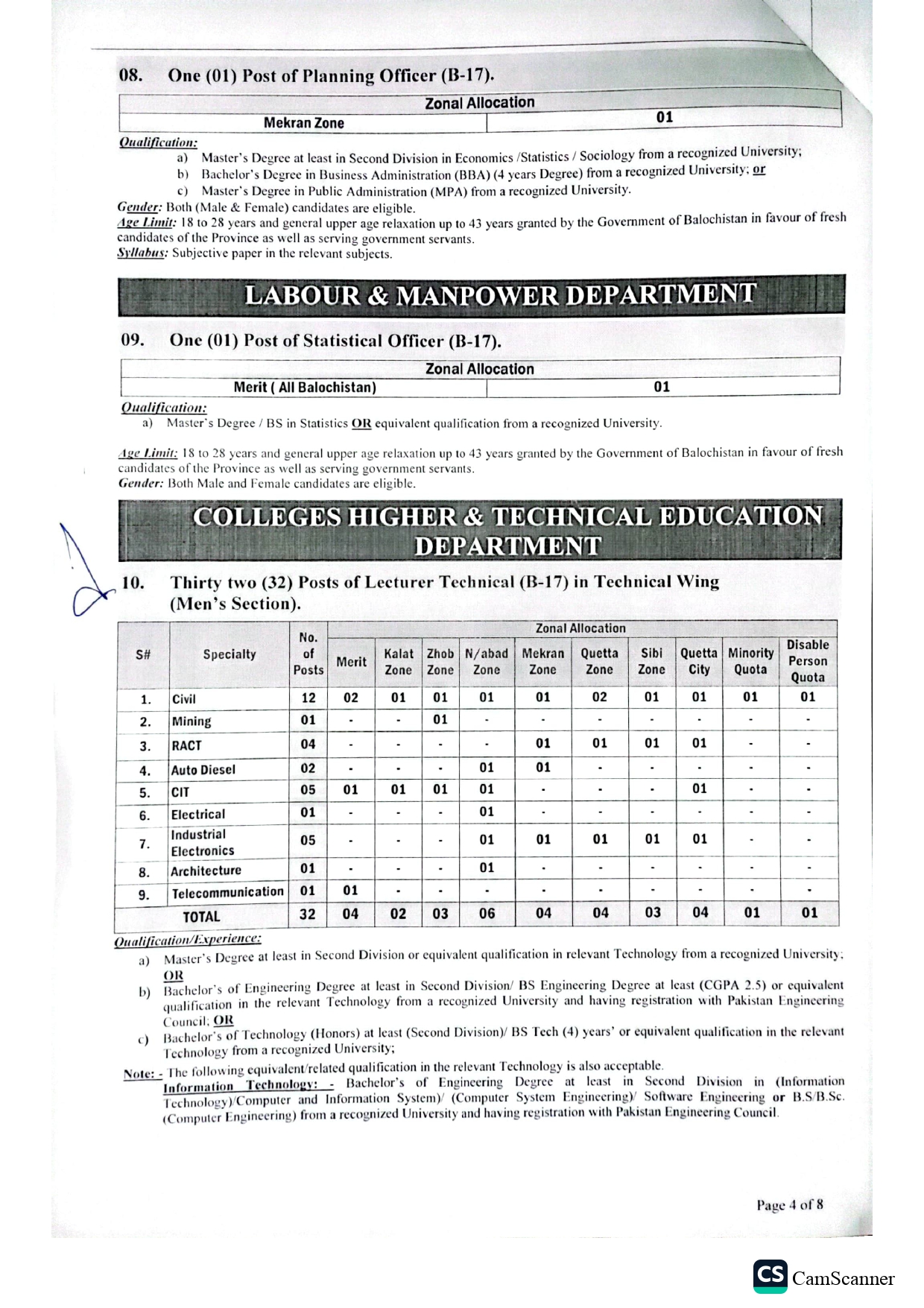 BPSC Jobs 2026 Advertisement 01 - 1