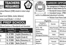 The Prep and Siddeeq Public School Jobs 2025 Latest Advertisement