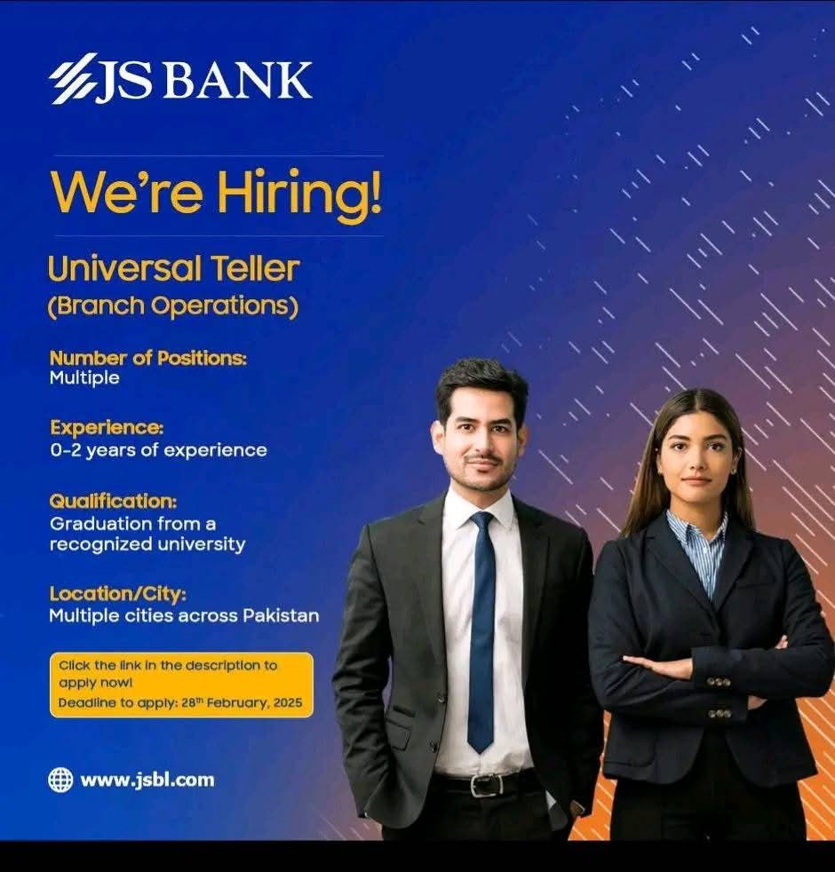 JS Bank Jobs 2025 Advertisement