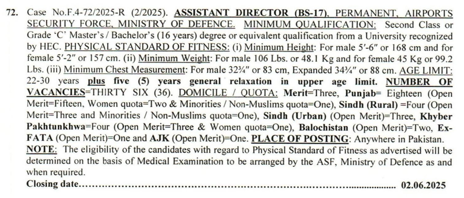 ASF Assistant Director Jobs 2025