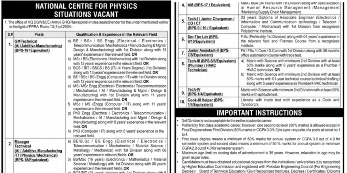 NCP Jobs 2025 Advertisement