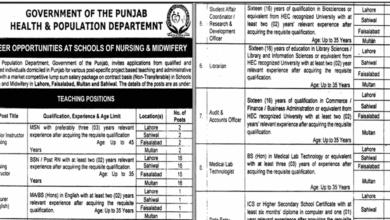 Health and Population Department Jobs Jule 2025