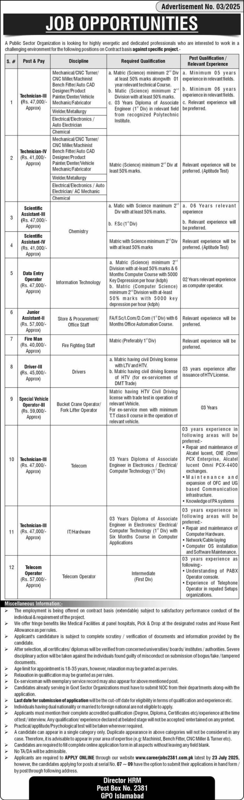 Atomic Energy Jobs 2025 careerjobs2381.com.pk Advertisement