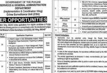 Services and General Administration Department Punjab Latest Jobs 2025