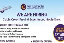 Air Karachi Male Cabin Crew Jobs 2025 Advertisement