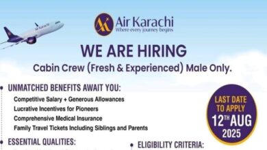 Air Karachi Male Cabin Crew Jobs 2025 Advertisement