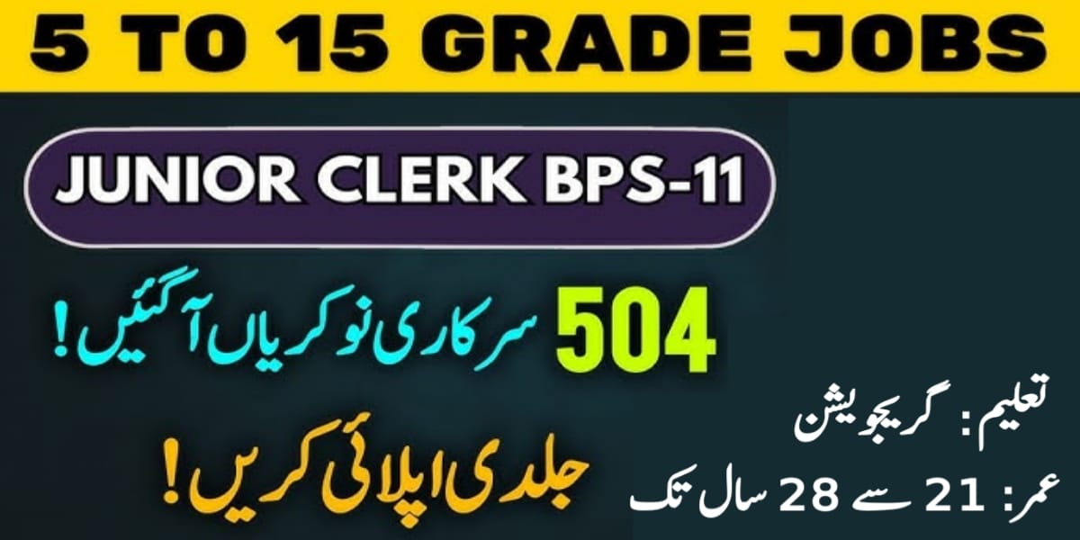 Sindh Jobs Portal SJP Junior Clerk Jobs 2025