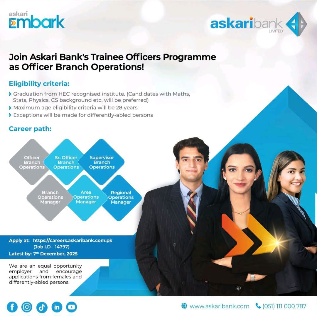 Askari Bank Trainee Officers Program 2026