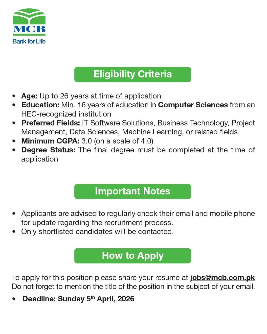 MCB TBO Jobs March 2026 - 3